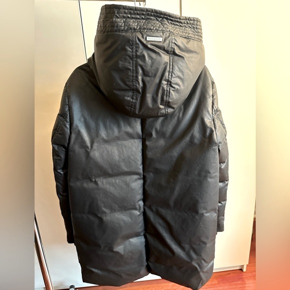 SOIA & KYO Women’s Black Parka, Size Medium - Picture 3 of 12